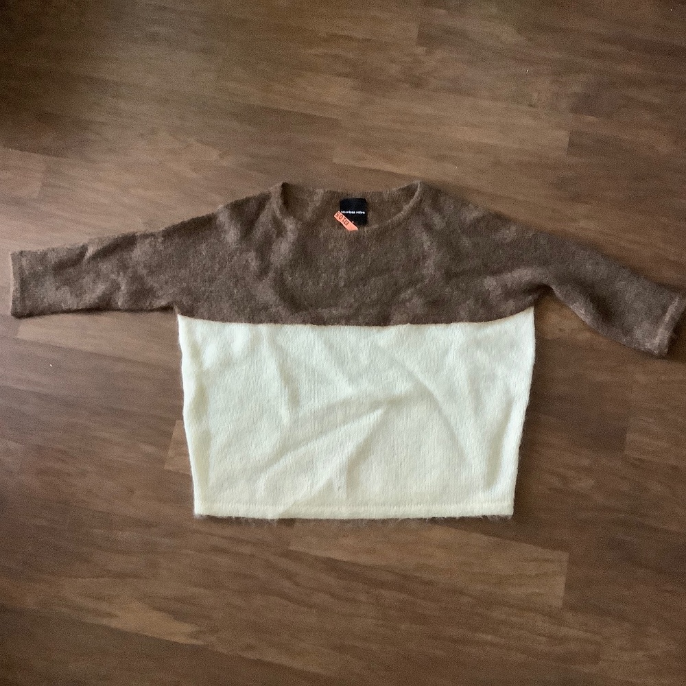 American Retro cropped mohair sweater